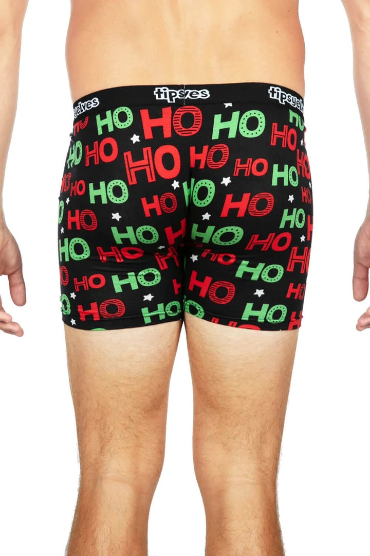 Tipsy Elves Men's Red And Green Ho Ho Ho Boxer Briefs 5 Tipsy Elves Men's Red And Green Ho Ho Ho Boxer Briefs