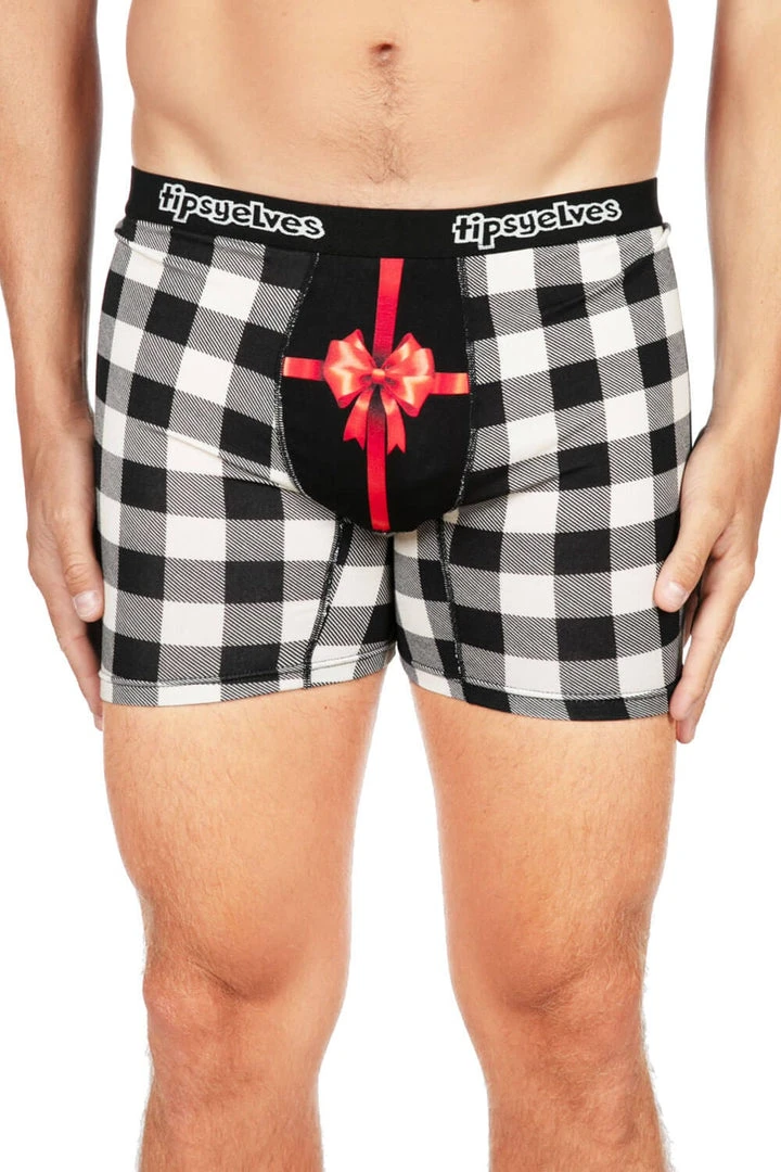Tipsy Elves Men's Gift Wrapped Boxer Briefs 4 Tipsy Elves Men's Gift Wrapped Boxer Briefs