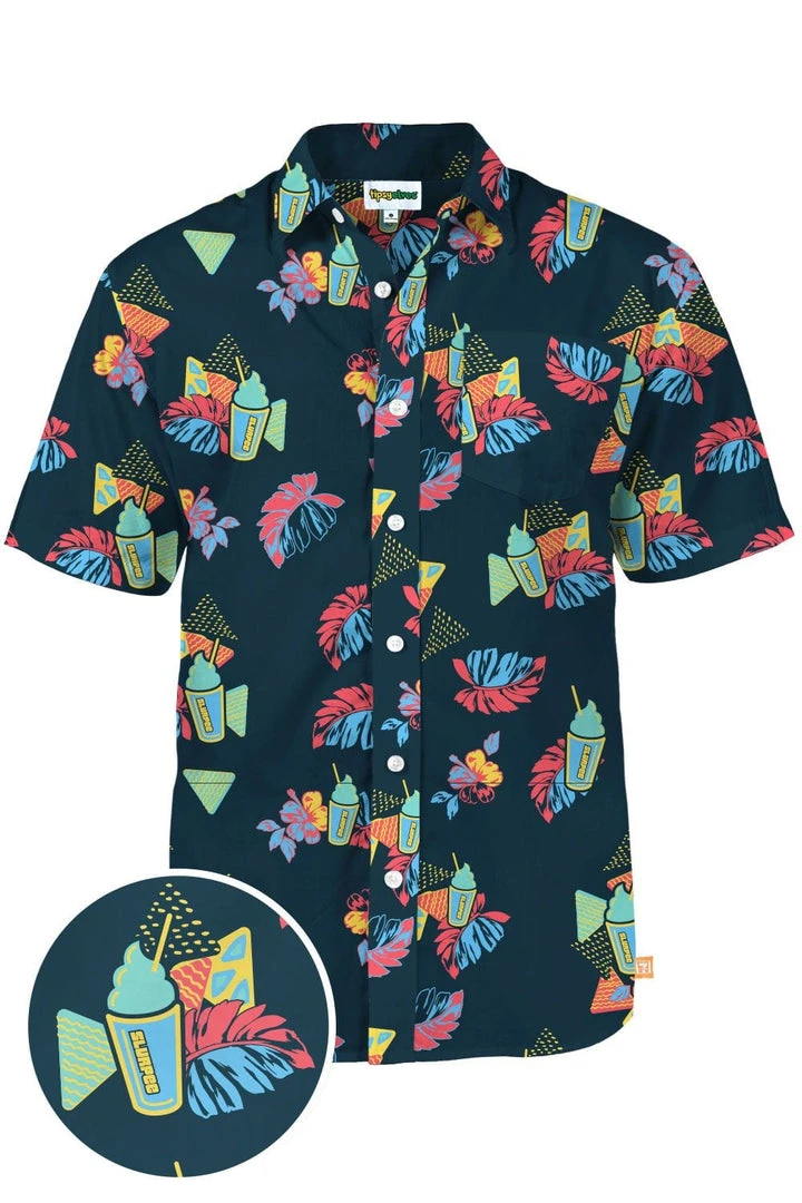 Tipsy Elves Men's Slurpee Slurp's Up Hawaiian Shirt 3 Tipsy Elves Men's Slurpee Slurp's Up Hawaiian Shirt