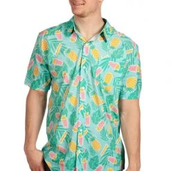Tipsy Elves Spring Men's Sun's Out Slurpee's Out Hawaiian Shirt