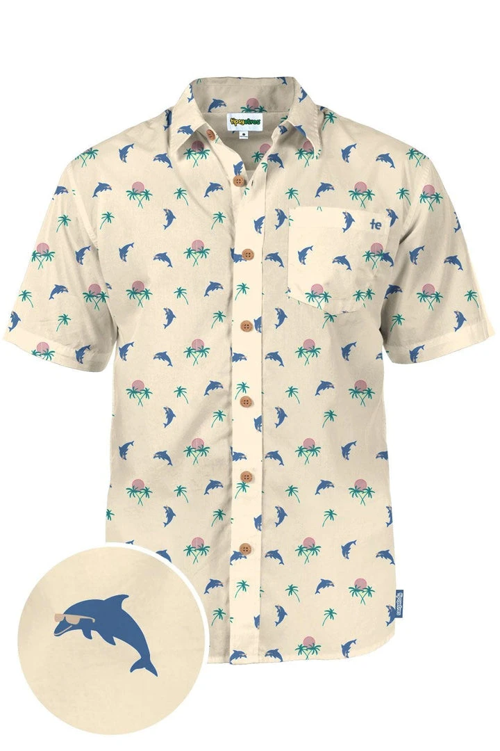Tipsy Elves Men's Dolphin Party Hawaiian Shirt Spring 3 Tipsy Elves Men's Dolphin Party Hawaiian Shirt Spring