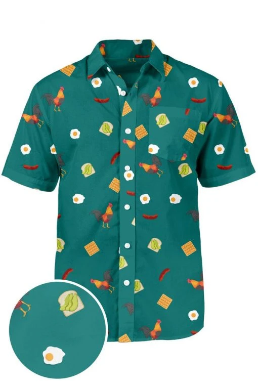 Tipsy Elves Spring Men's Rise And Shine Hawaiian Shirt