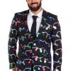 Tipsy Elves Men Sequin Tangle Wrangler Blazer With Tie 1 Tipsy Elves Men Sequin Tangle Wrangler Blazer With Tie