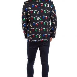 Tipsy Elves Men Sequin Tangle Wrangler Blazer With Tie