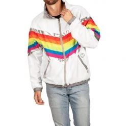 Tipsy Elves Rainbow Pro Windbreaker Jacket - Men's Cut