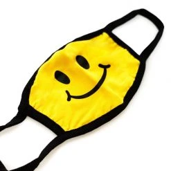 Tipsy Elves Smiley Cloth Face Mask (Yellow) Holidays & Occasions