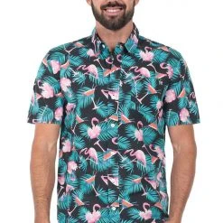 Tipsy Elves Spring Men's Tall Martini Hawaiian Shirt