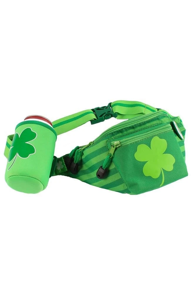 Tipsy Elves St. Patrick's Day Fanny Pack W/ Drink Holder Fanny Packs 6 Tipsy Elves St. Patrick's Day Fanny Pack W/ Drink Holder Fanny Packs