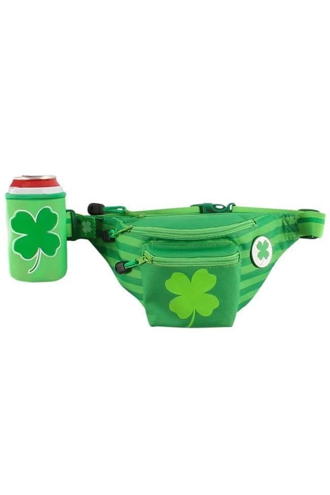 Tipsy Elves St. Patrick's Day Fanny Pack W/ Drink Holder Fanny Packs 3 Tipsy Elves St. Patrick's Day Fanny Pack W/ Drink Holder Fanny Packs