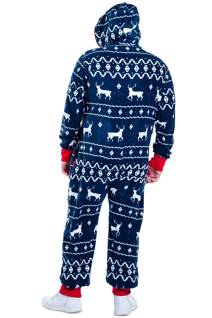 Tipsy Elves Men's Blue Reindeer Jumpsuit 13 Tipsy Elves Men's Blue Reindeer Jumpsuit