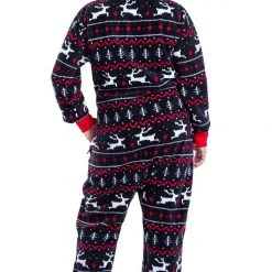 Tipsy Elves Women's Black And Red Fair Isle Plus Size Jumpsuit 7 Tipsy Elves Women's Black And Red Fair Isle Plus Size Jumpsuit