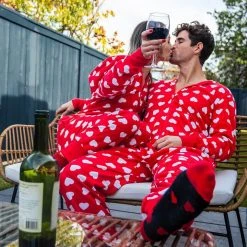 Tipsy Elves Women's Beating Hearts Jumpsuit & Gift Box 13 Tipsy Elves Women's Beating Hearts Jumpsuit & Gift Box