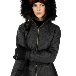 Tipsy Elves Women's Midnight Leopard Ski Suit Trending