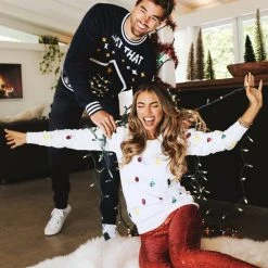 Tipsy Elves Women's Sequin Lights Ugly Christmas Sweater 11 Tipsy Elves Women's Sequin Lights Ugly Christmas Sweater