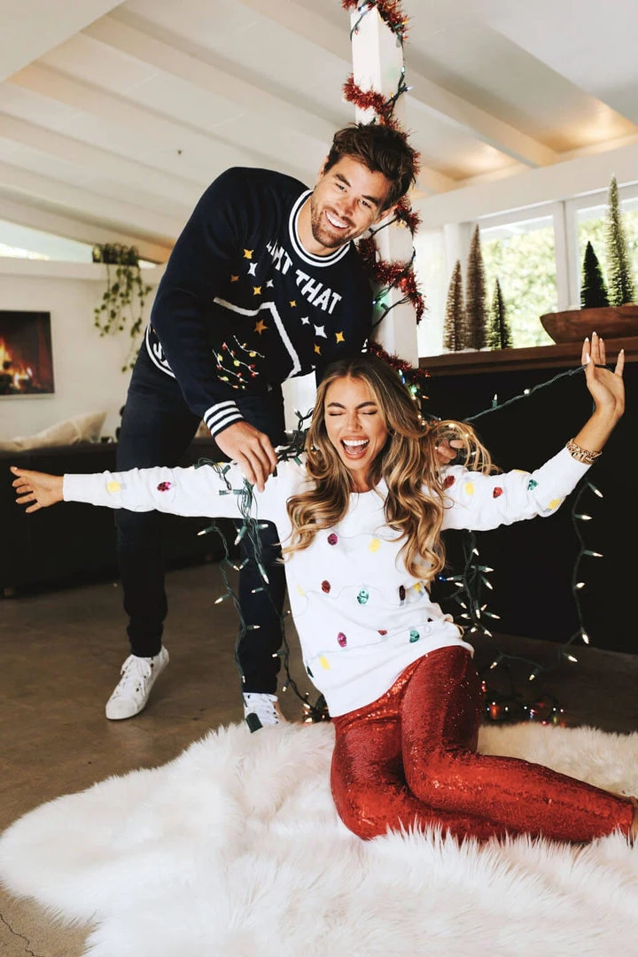 Tipsy Elves Women's Sequin Lights Ugly Christmas Sweater 7 Tipsy Elves Women's Sequin Lights Ugly Christmas Sweater