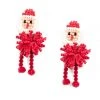 Tipsy Elves Beaded Santa Claus Earrings