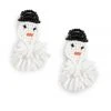 Tipsy Elves Women Beaded Snowman Earrings