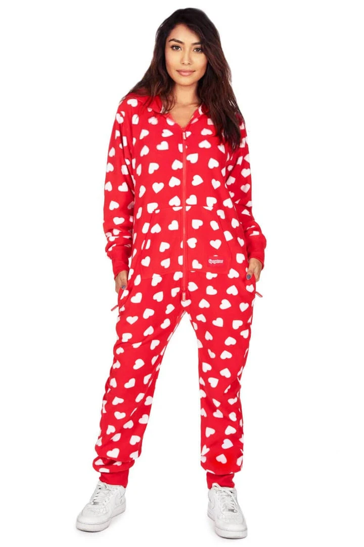 Tipsy Elves Women's Beating Hearts Jumpsuit & Gift Box 3 Tipsy Elves Women's Beating Hearts Jumpsuit & Gift Box