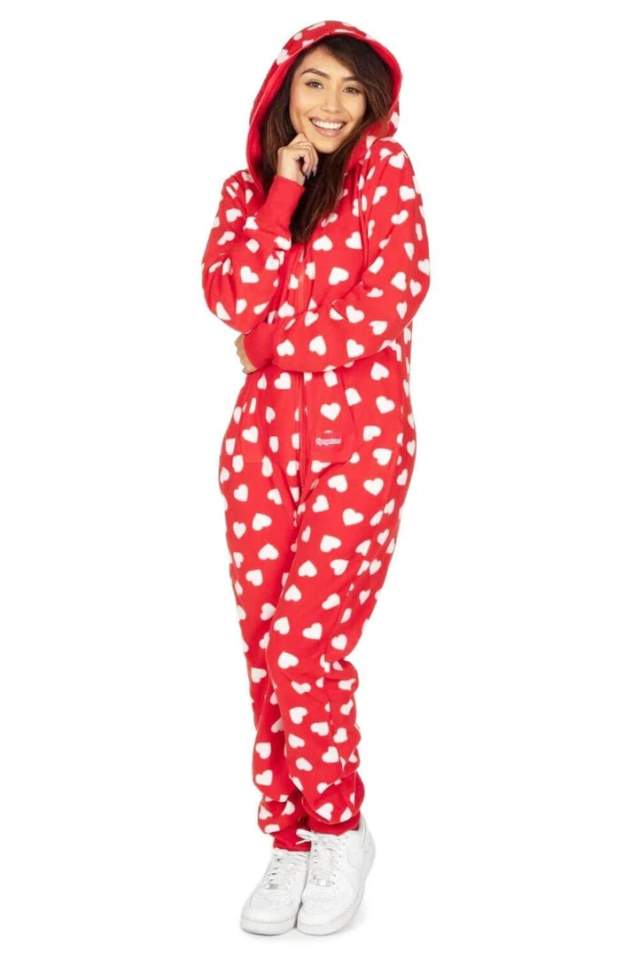 Tipsy Elves Women's Beating Hearts Jumpsuit & Gift Box 6 Tipsy Elves Women's Beating Hearts Jumpsuit & Gift Box
