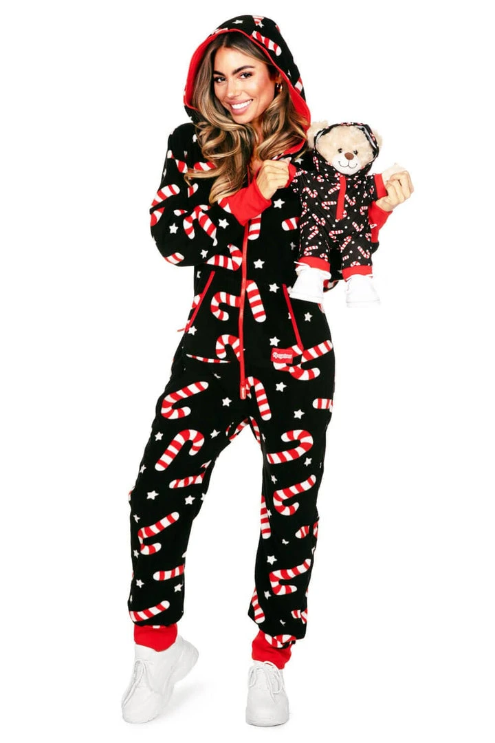 Tipsy Elves Women's Candy Cane Lane Jumpsuit 3 Tipsy Elves Women's Candy Cane Lane Jumpsuit