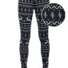 Tipsy Elves Women Black Reindeer Leggings