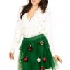 Tipsy Elves Women's Tree Skirt And Cardigan Set
