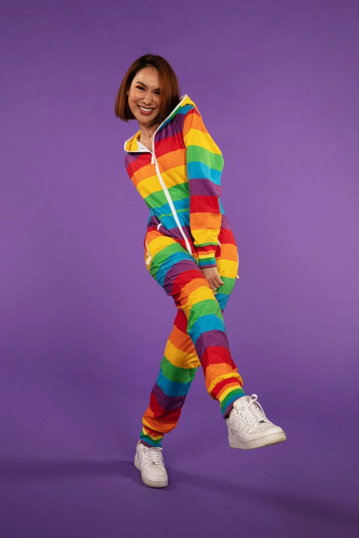 Tipsy Elves Rainbow Jumpsuit - Women's Cut 9 Tipsy Elves Rainbow Jumpsuit - Women's Cut