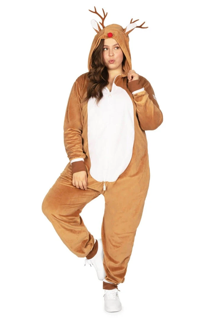 Tipsy Elves Women's Rudolph Plus Size Jumpsuit 3 Tipsy Elves Women's Rudolph Plus Size Jumpsuit
