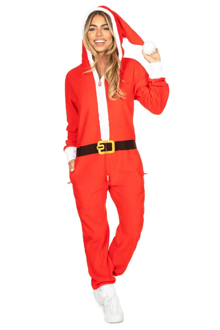 Tipsy Elves Women's Santa Jumpsuit With Fur 3 Tipsy Elves Women's Santa Jumpsuit With Fur