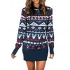 Tipsy Elves Sequin Fair Isle Sweater Dress Women 2 Tipsy Elves Sequin Fair Isle Sweater Dress Women