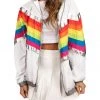 Tipsy Elves Rainbow Pro Windbreaker Jacket - Women's Cut