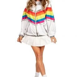 Tipsy Elves Rainbow Pro Windbreaker Jacket - Women's Cut
