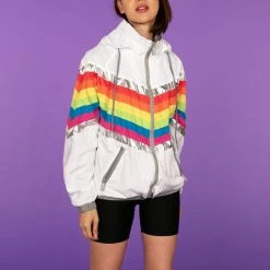 Tipsy Elves Rainbow Pro Windbreaker Jacket - Women's Cut