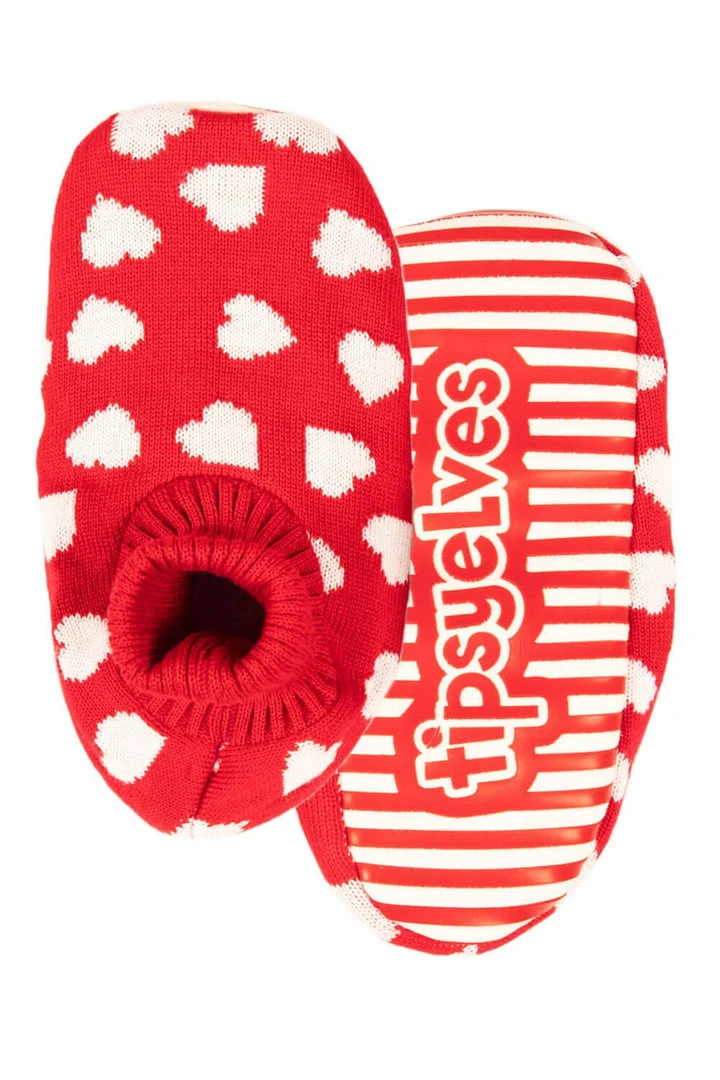 Tipsy Elves Beating Hearts Slipper Socks Women 3 Tipsy Elves Beating Hearts Slipper Socks Women