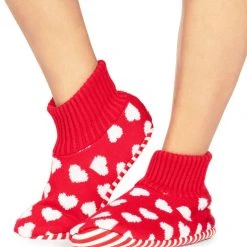 Tipsy Elves Beating Hearts Slipper Socks Women