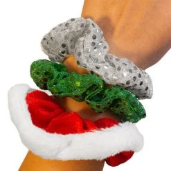 Tipsy Elves Women Christmas Scrunchies (3-Pack) 5 Tipsy Elves Women Christmas Scrunchies (3-Pack)