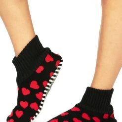 Tipsy Elves Hearts On Fire Slipper Socks