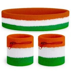 Tipsy Elves Holidays & Occasions Irish Flag Zippered Sweatband Set