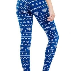 Tipsy Elves Lit Menorah Hanukkah Leggings Women