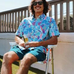 Tipsy Elves Men's Island Breeze Hawaiian Shirt