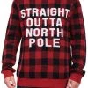 Tipsy Elves Men's Straight Outta North Pole Ugly Christmas Sweater