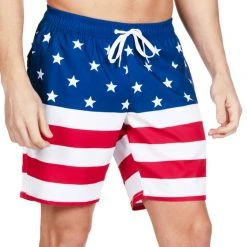 Tipsy Elves Patriotic American Flag Stretch Swim Trunks 9 Tipsy Elves Patriotic American Flag Stretch Swim Trunks