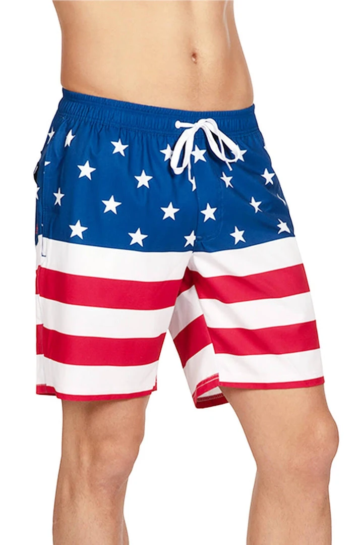 Tipsy Elves Patriotic American Flag Stretch Swim Trunks 7 Tipsy Elves Patriotic American Flag Stretch Swim Trunks