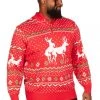 Tipsy Elves Men's Christmas Climax Big And Tall Ugly Christmas Sweater