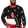 Tipsy Elves Men's Leaky Roof Light Up Big And Tall Ugly Christmas Sweater