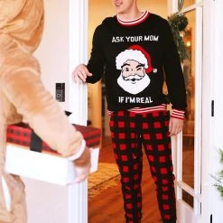 Tipsy Elves Men's Ask Your Mom Ugly Christmas Sweater