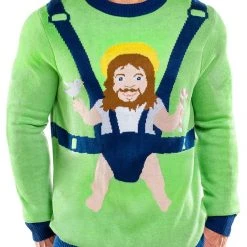 Tipsy Elves Men's Sweet Baby Jesus Ugly Christmas Sweater