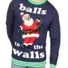 Tipsy Elves Men's Balls To The Walls Ugly Christmas Sweater
