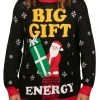 Tipsy Elves Men's Big Gift Energy Ugly Christmas Sweater