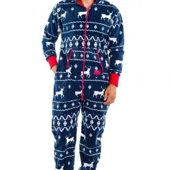 Tipsy Elves Men's Blue Reindeer Jumpsuit 16 Tipsy Elves Men's Blue Reindeer Jumpsuit